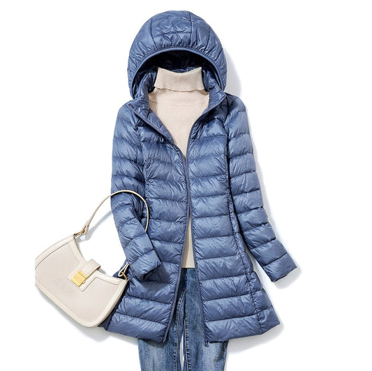 Manteau d’Hiver Léger avec Capuche Amovible pour Femme | Idéal pour la Saison Froide