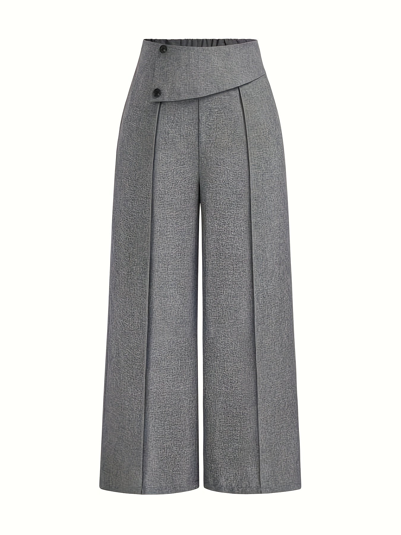 Pantalon Large Taille Haute Avec Plis Frontaux Pour Femme | Idéal Pour Usage Quotidien Et Professionnel