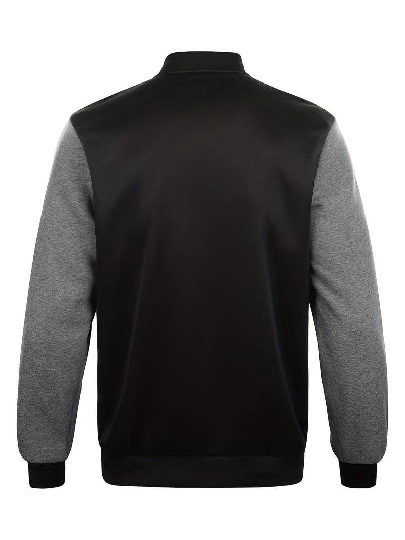 Veste College avec Manches Contrastées Et Fermeture À Boutons pour Homme | Idéal pour Les Tenues Décontractées