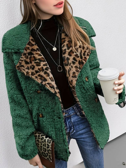 Veste à Imprimé Animalier avec Manches Longues pour Femme | Idéale pour l’Hiver