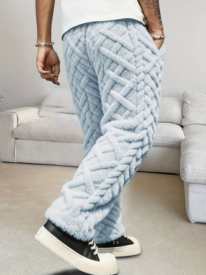 Pantalon à Motif Géométrique avec Taille Élastiquée pour Homme | Idéal pour les Loisirs