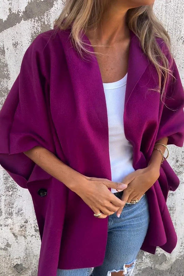 Cape Manteau Ample Avec Poches Pour Femme | Idéale Pour la Mi-Saison