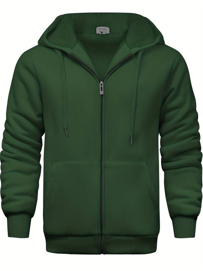Sweat À Capuche Uni Avec Fermeture Zippée Pour Homme | Idéal Pour Un Usage Quotidien