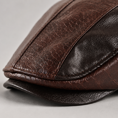 Casquette plate à surpiqûres pour homme