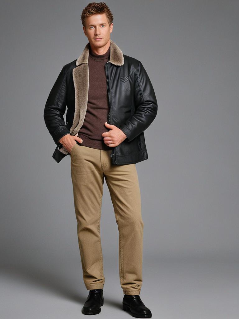 Veste pour Homme avec Col Montant Et Fermeture Zippée | Idéal pour L’Hiver