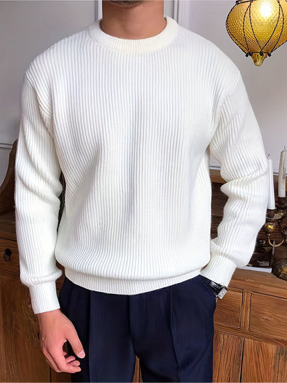 Pull En Maille À Motif Câblé Avec Coupe Ajustée Pour Homme | Idéal Pour L’Automne Et Le Quotidien