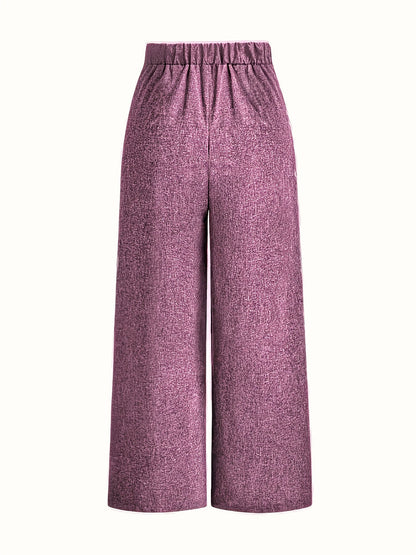 Pantalon Large Taille Haute Avec Plis Frontaux Pour Femme | Idéal Pour Usage Quotidien Et Professionnel