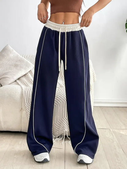 Pantalon Jogging avec Cordon de Serrage et Poches Latérales pour Femme | Idéal pour Détente et Activités Légères