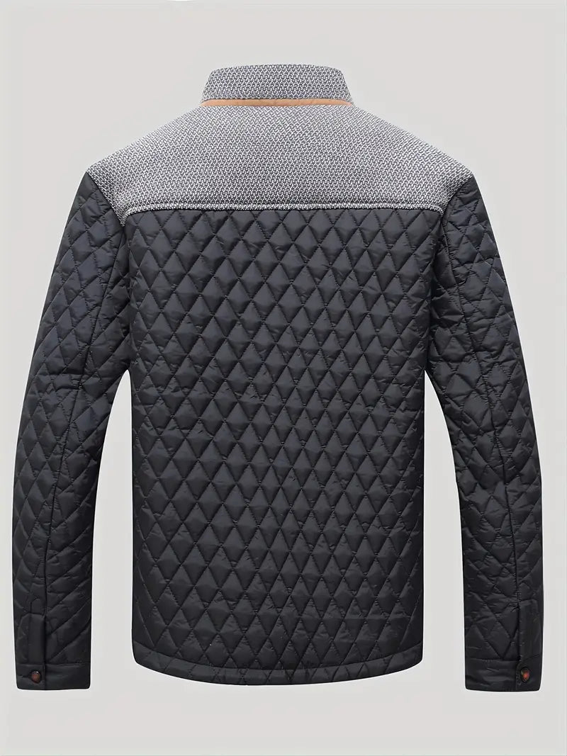 Veste D’Hiver avec Col Montant Et Fermeture Zippée pour Homme | Idéal pour La Saison Froide