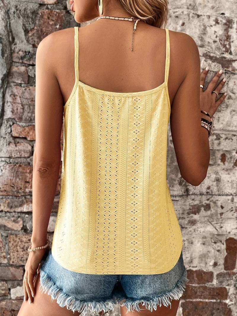 Top En Dentelle Avec Bretelles Fines Et Décolleté En V Pour Femme | Idéal Pour Saison Estivale Et Sorties