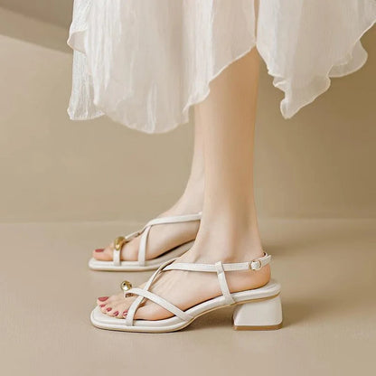 Tongs Romaines Avec Bride Élastique Pour Femme | Idéales Pour Tenues Décontractées Et Semi-Formelles