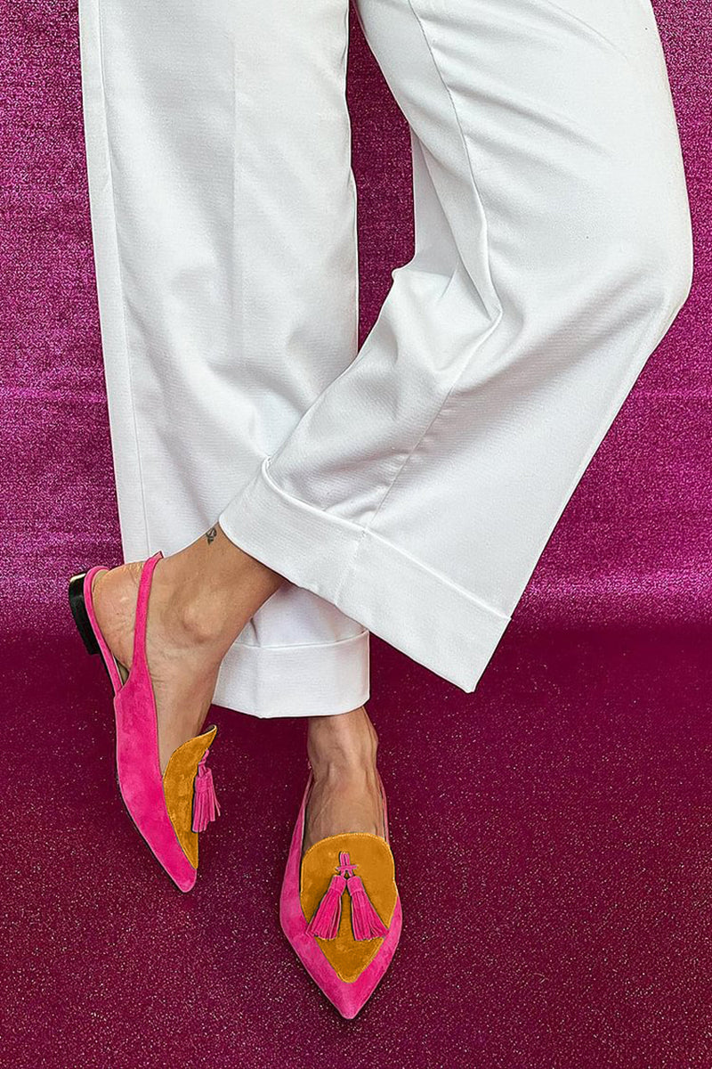 Ballerines avec Franges Décoratives et Sangle Cheville pour Femmes | Idéal pour le Quotidien