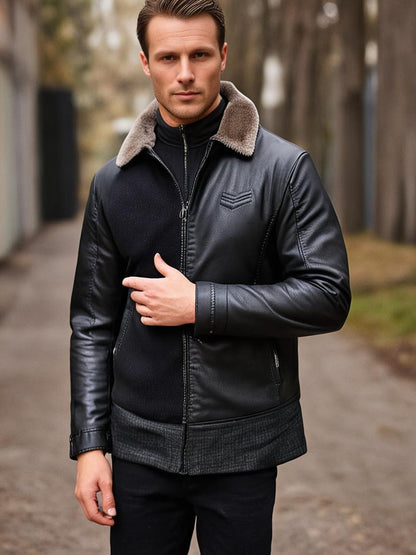 Veste pour Homme avec Col Montant Et Fermeture Zippée | Idéal pour L’Hiver