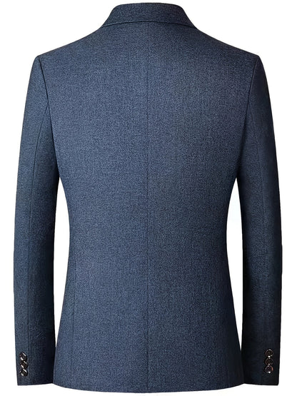 Blazer Slim-Fit avec Fermeture à Deux Boutons pour Homme | Idéal pour les Occasions Professionnelles et Formelles
