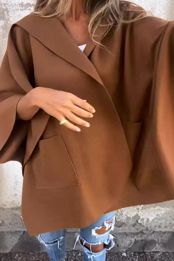 Cape Manteau Ample Avec Poches Pour Femme | Idéale Pour la Mi-Saison