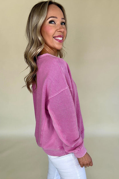 Sweatshirt Avec Encolure Échancrée Et Épaules Tombantes Pour Femmes | Idéal Pour Le Quotidien