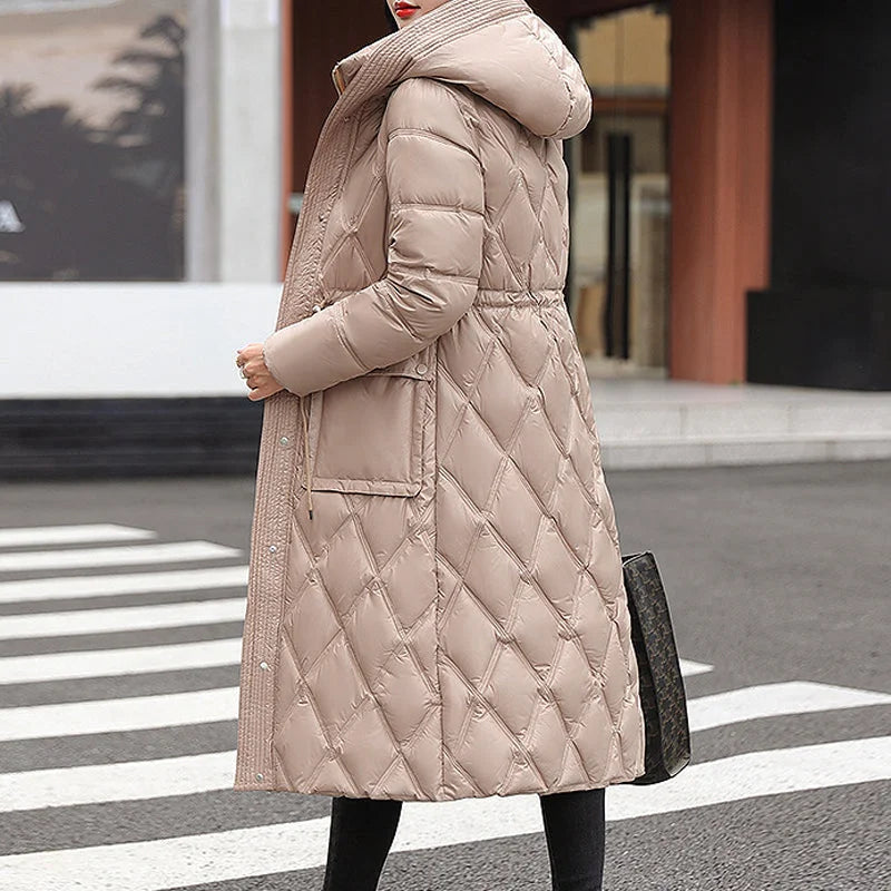 Veste D’Hiver Longue Matelassée pour Femme | Idéale pour Temps Froid