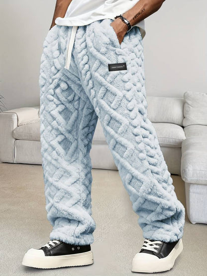 Pantalon à Motif Géométrique avec Taille Élastiquée pour Homme | Idéal pour les Loisirs