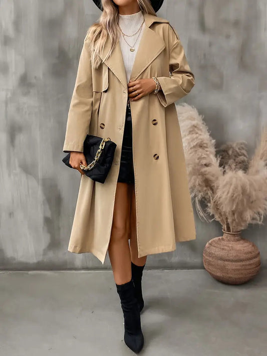 Trench-Coat Classique Avec Coupe Ajustée Pour Femme | Idéal Pour Mi-Saison