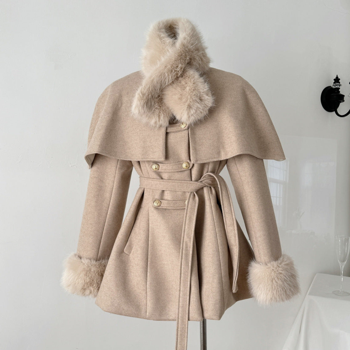 Manteau Long avec Col Amovible pour Femme | Idéal pour l’Hiver