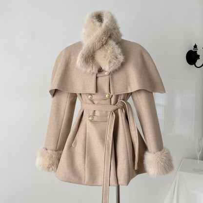 Manteau Long avec Col Amovible pour Femme | Idéal pour l’Hiver
