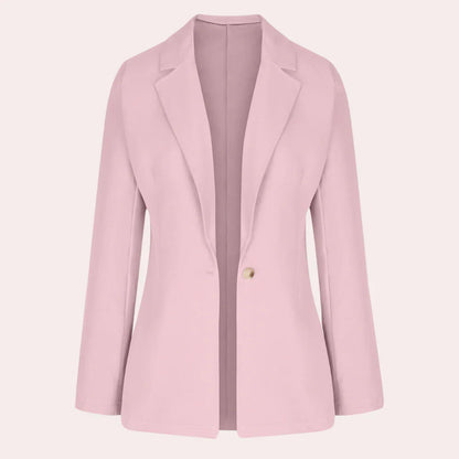 Blazer Uni À Manches Trois-Quarts Avec Encolure En V Pour Femme | Idéal Pour Le Travail Et L’Usage Quotidien