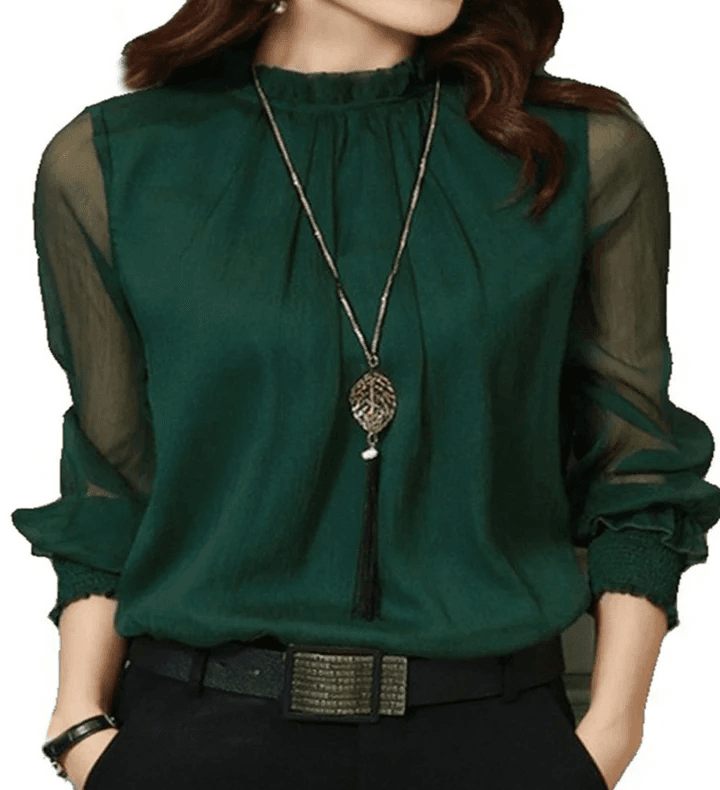 Blouse Avec Manches Bouffantes Pour Femmes | Idéale Pour Le Travail Ou Les Sorties