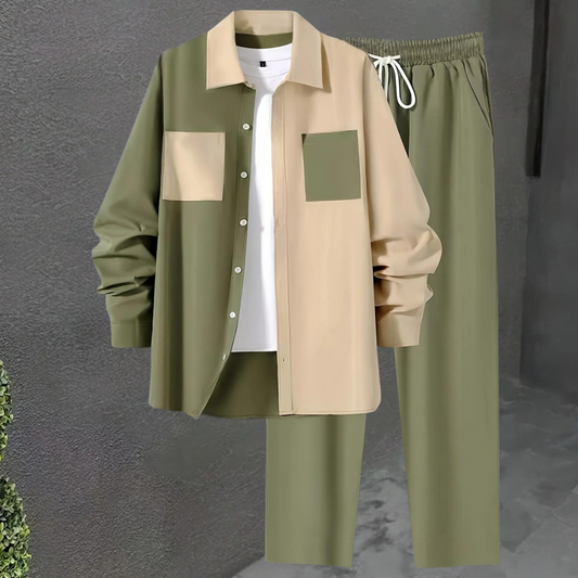 Ensemble avec Pantalon Et Chemise pour Homme | Idéal pour Les Journées D’Été