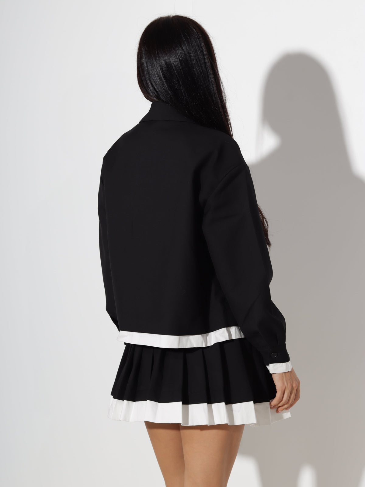 Ensemble veste et jupe plissée pour femmes
