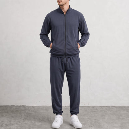 Ensemble zippé à col montant pour hommes