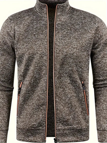 Veste Zippée Avec Col Montant Et Poches Latérales Pour Homme | Idéal Pour Sport Et Usage Quotidien