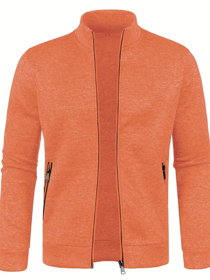 Veste Zippée Avec Col Montant Et Poches Latérales Pour Homme | Idéal Pour Sport Et Usage Quotidien