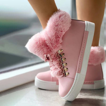 Bottines Fourrées à Coupe Montante pour Femmes | Idéal pour la Saison Froide