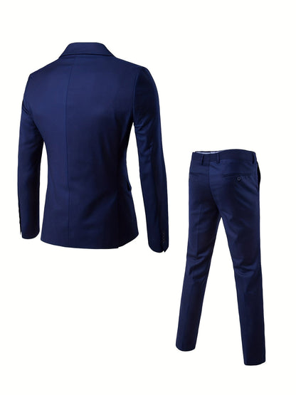 Costume Deux Pièces Ajusté avec Veste et Pantalon pour Homme | Idéal pour Occasions Formelles