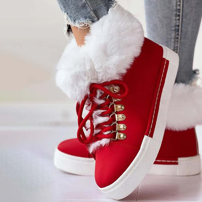 Bottines Fourrées à Coupe Montante pour Femmes | Idéal pour la Saison Froide