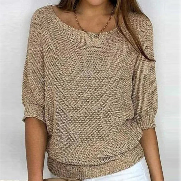Pull à Manches Longues avec Col Rond pour Femmes | Idéal pour un Usage Quotidien