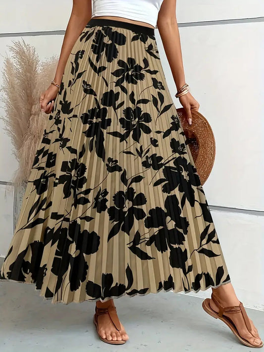 Jupe Plissée à Imprimé Floral pour Femme | Idéale pour le Printemps