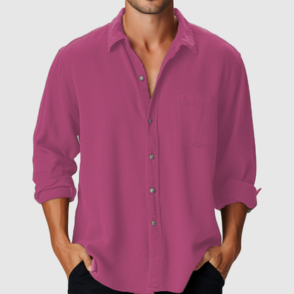Chemise à Manches Longues avec Col Classique pour Homme | Idéale pour le Quotidien et les Occasions Décontractées