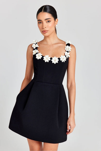 Robe Mini À Motifs Floraux Et Coupe Structurée Pour Femmes | Idéale Pour Les Soirées Et Événements