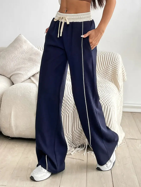 Pantalon Jogging avec Cordon de Serrage et Poches Latérales pour Femme | Idéal pour Détente et Activités Légères