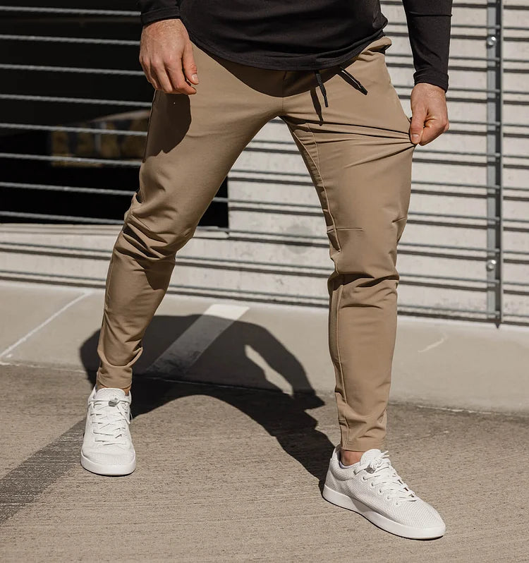 Pantalon Fonctionnel avec Coupe Ajustée Et Taille Élastique pour Homme | Idéal pour Les Activités Quotidiennes