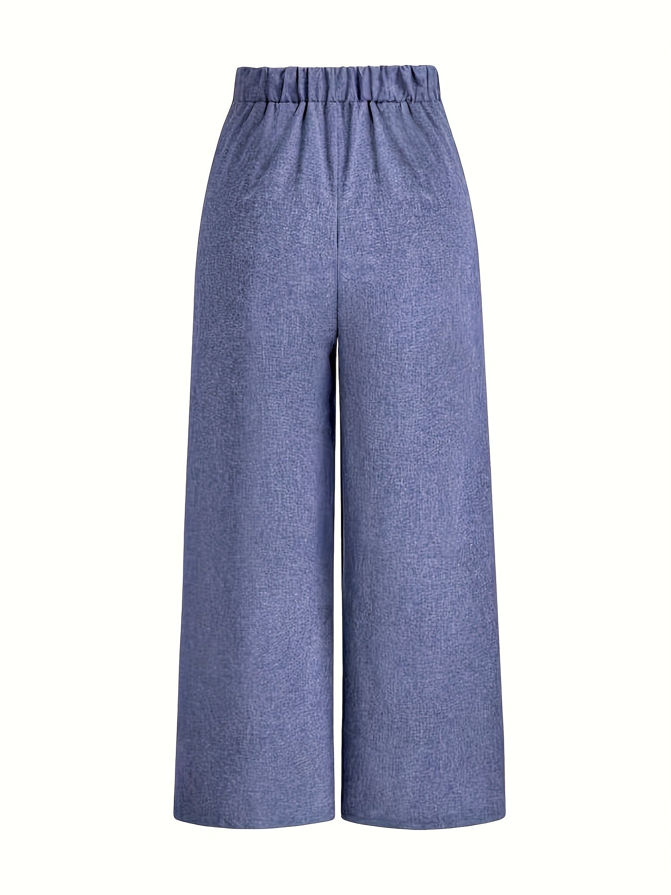 Pantalon Large Taille Haute Avec Plis Frontaux Pour Femme | Idéal Pour Usage Quotidien Et Professionnel