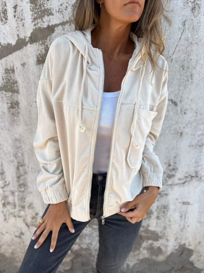 Veste Avec Capuche Et Fermeture Zippée Pour Femmes | Idéal Pour La Mi-Saison Et Les Tenues Quotidiennes