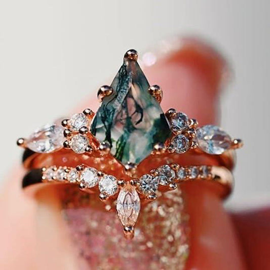 Bague Classique avec Pierre Naturelle pour Adulte | Idéale pour les Occasions Spéciales