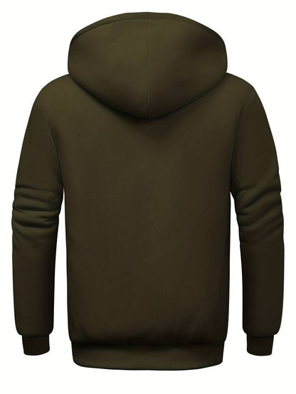 Sweat À Capuche Uni Avec Fermeture Zippée Pour Homme | Idéal Pour Un Usage Quotidien