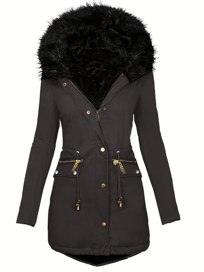 Parka à Capuche avec Finition Douce pour Femmes | Idéale pour l’Automne et l’Hiver