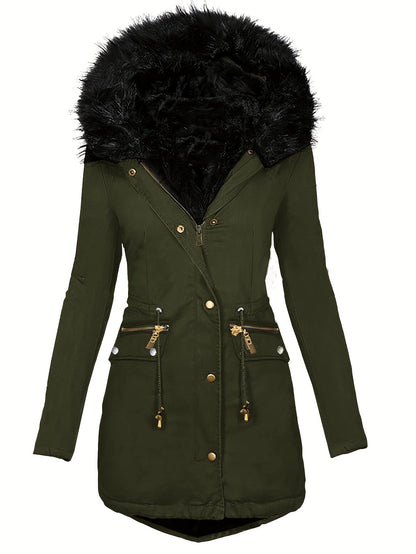 Parka à Capuche avec Finition Douce pour Femmes | Idéale pour l’Automne et l’Hiver