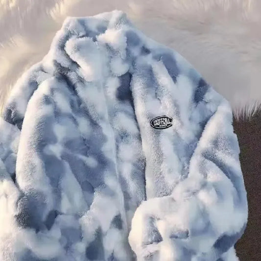 Veste à Motif Tie-Dye avec Fermeture Zippée pour Femme | Idéale pour l’Hiver