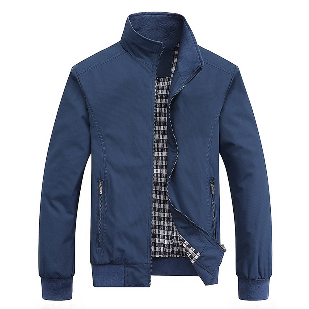 Veste Zippée Avec Col Montant Et Poches Zippées Pour Homme | Idéale Pour La Mi-Saison