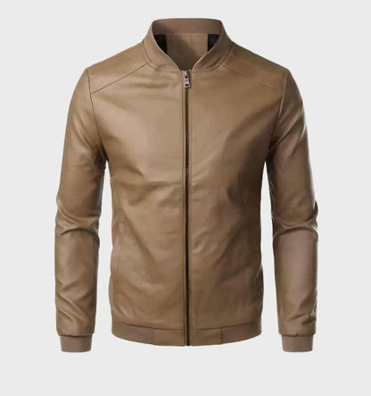 Blouson Moto À Coupe Ajustée Avec Poches Zippées Pour Homme | Idéal Pour La Mi-Saison Et Un Usage Quotidien